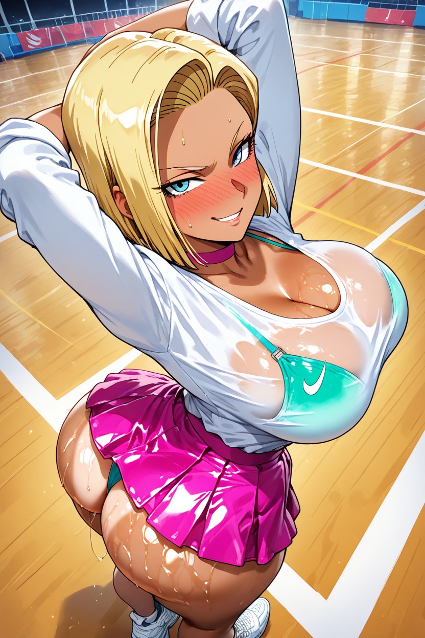 Nike Sneakers, Arms Up, Big Vibrator Hentai AI Porn