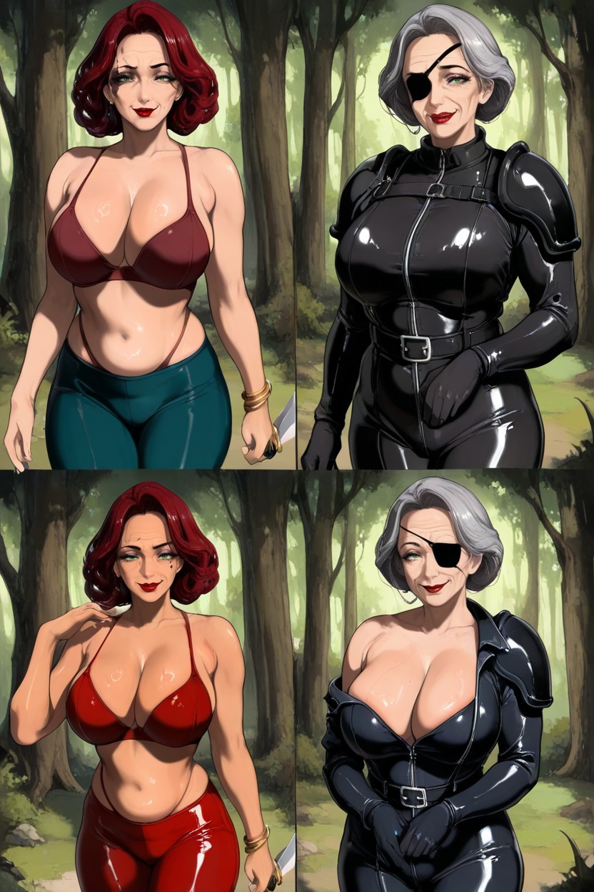 Arab, Muscular Milf, Standing On A Tree Hentai AI Porn