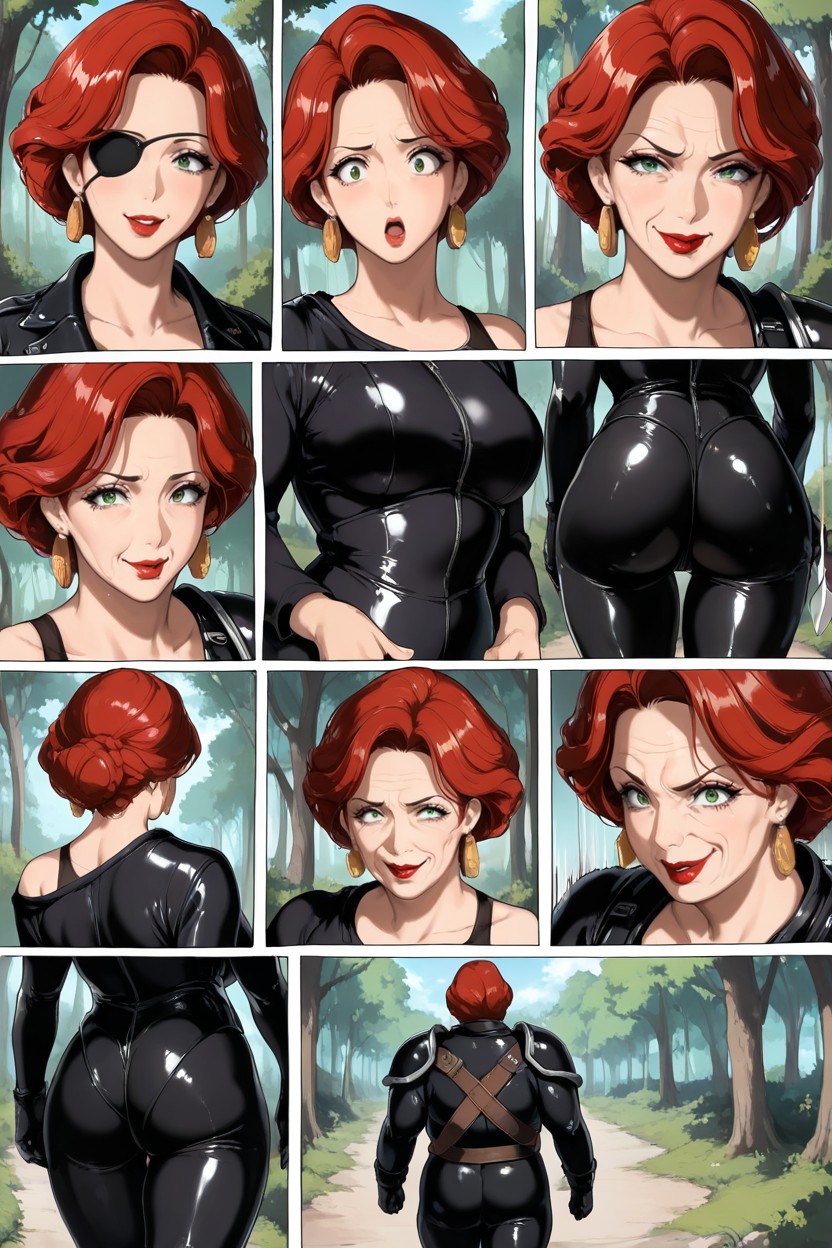 Forest, Dark Vignette Edges, Ballerina Black Hentai AI Porn