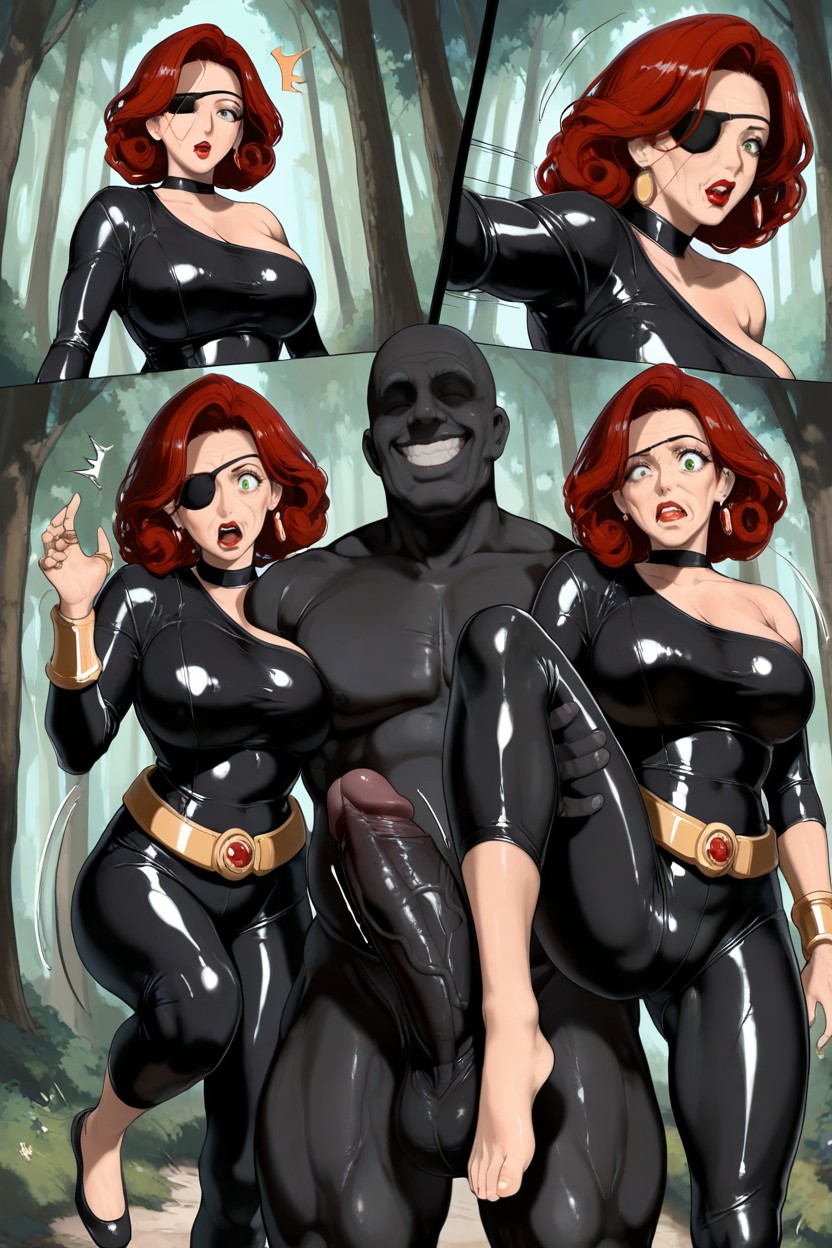 Vista Lateral, Múltiples Vistas, The Black Man Smirk Hentai IA