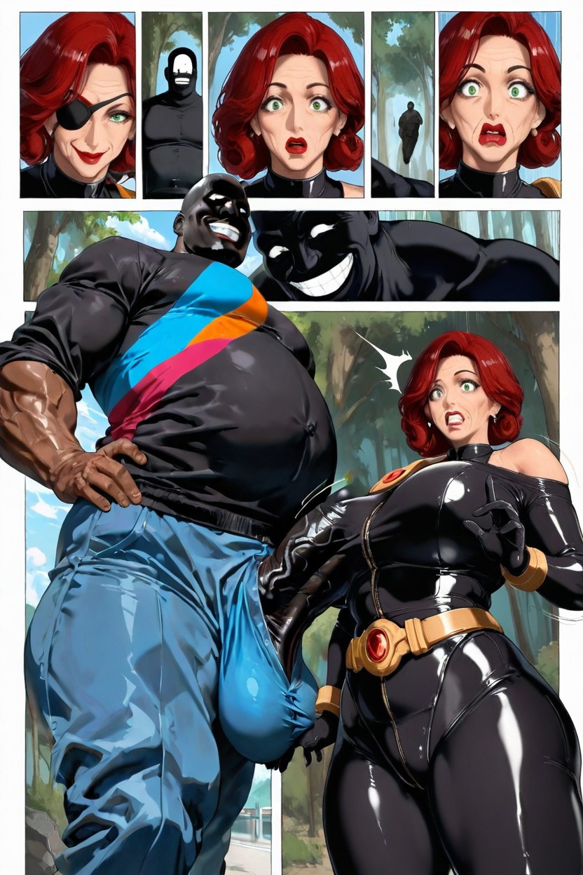 The Black Man Smirk, Black Man Has Thick Veiny Cock, Oversized Giant Penis Hentai AI Porn
