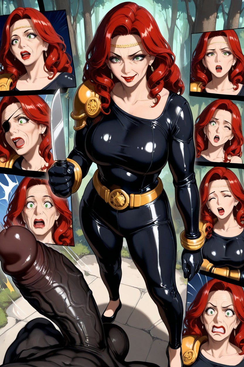 Tan Skin, Black Man Is Super Tall, She Dodge Each Try Hentai AI Porn