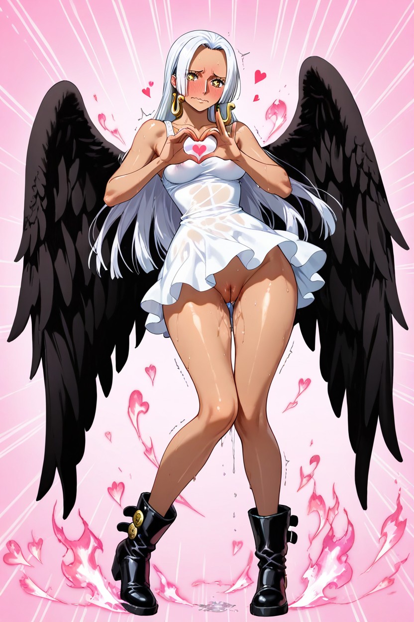 Robotic Black Boots, Accurate Anatomy, Detailed Body Hentai AI Porn