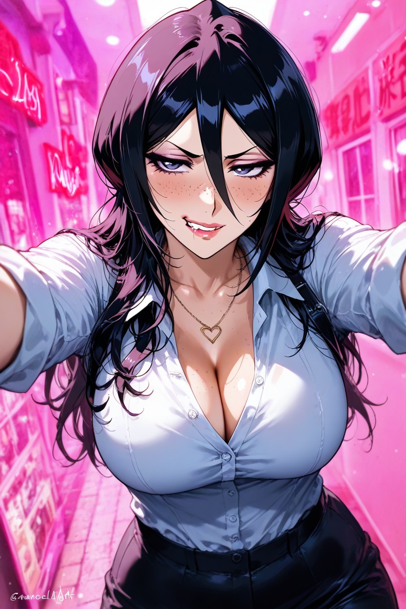 Slut Face, Freckles, Kuchiki Rukia Hentai AI Porn