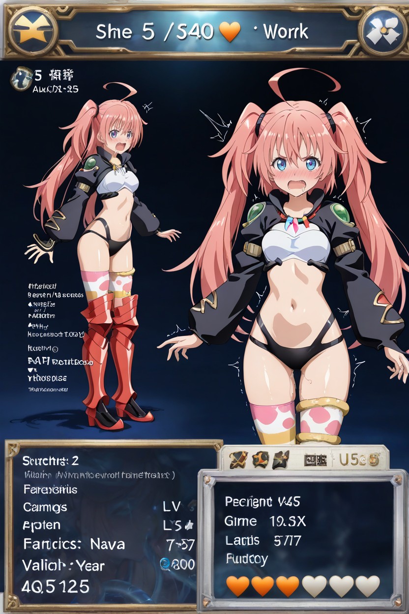 Tentacles Restraining Her, Milim Nava, Fantasy Ui Hentai AI Porn