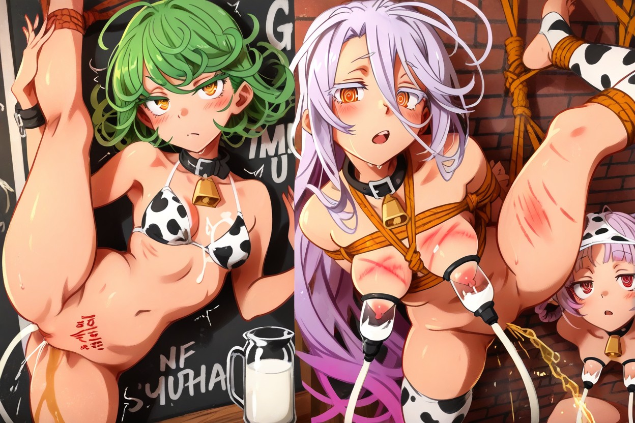 Milking Machine, Panties On Head, Cowprint Tail Hentai AI Porn