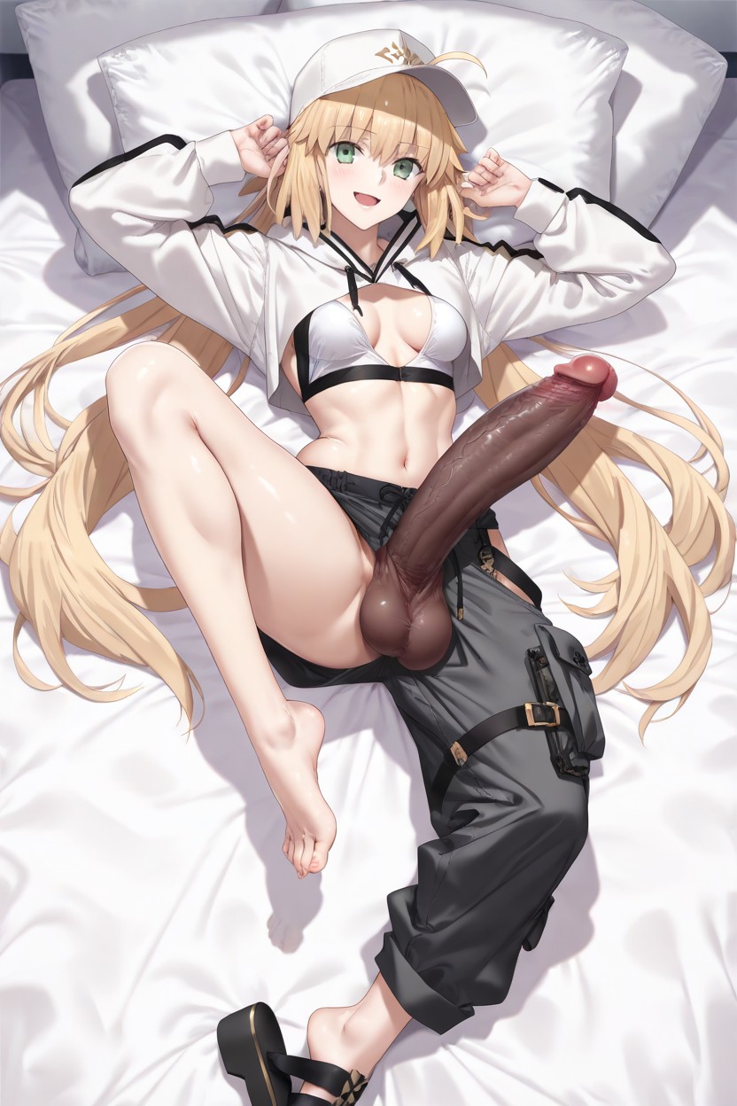 Huge, Feet Visible, White Baseball Cap Hentai AI Porn