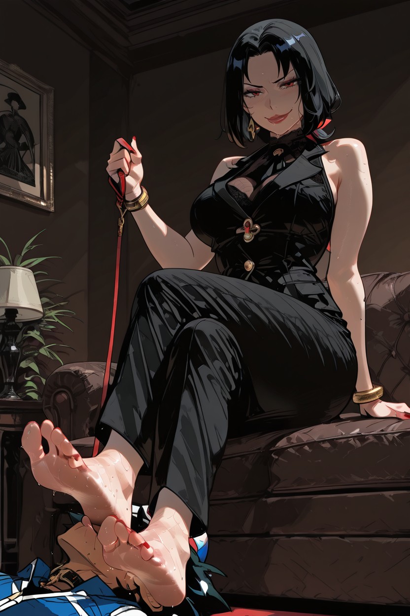 Night, 2 People, She Laughs Out Loud At Him Hentai AI Porn