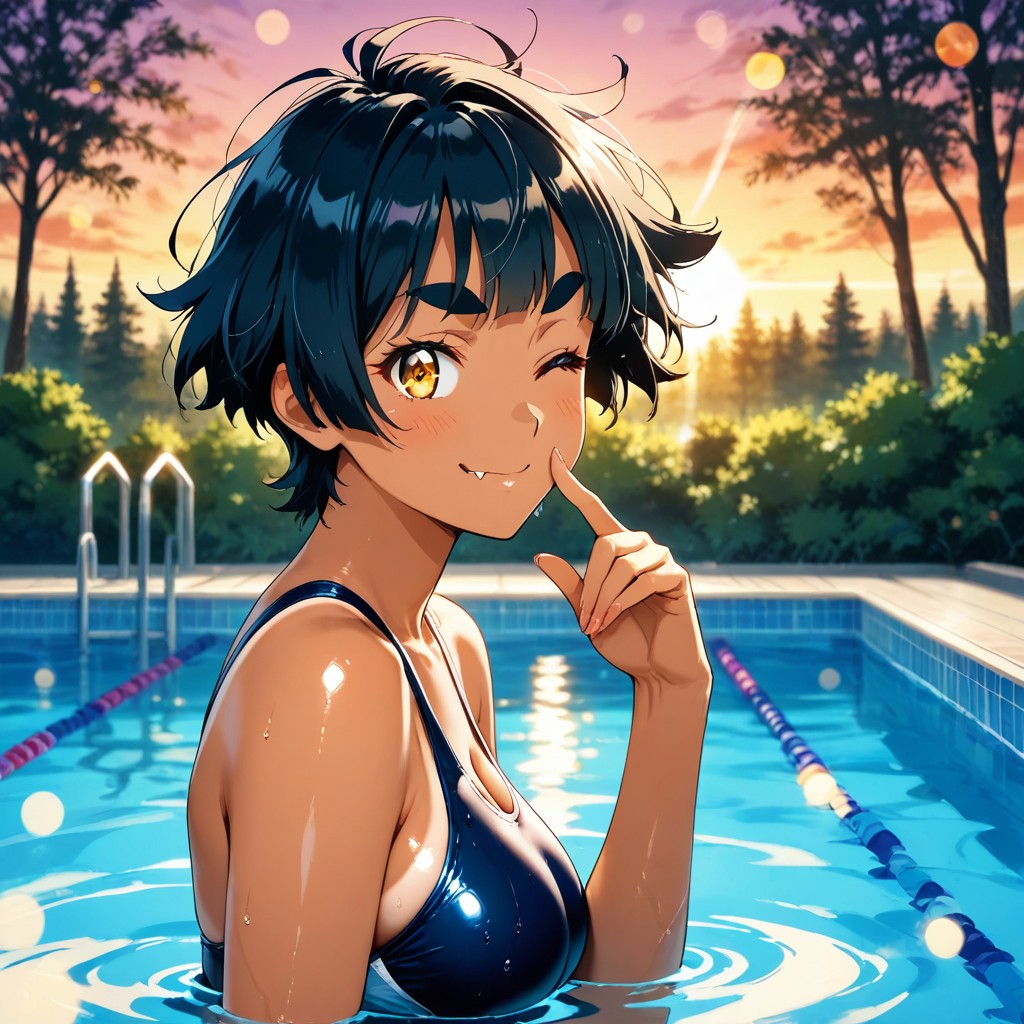 Fang, Anime Art Style, Trees Hentai IA