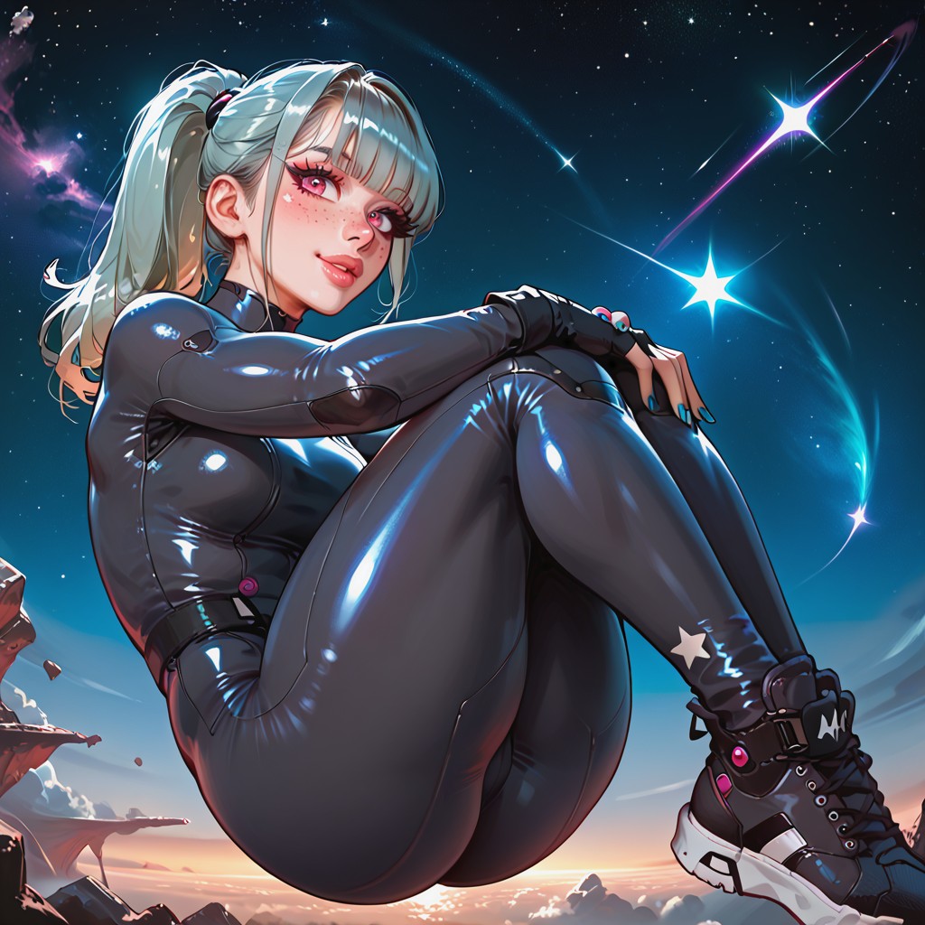 Anime Style Illustration, Speed Lines, Bodysuit Hentai AI Porn