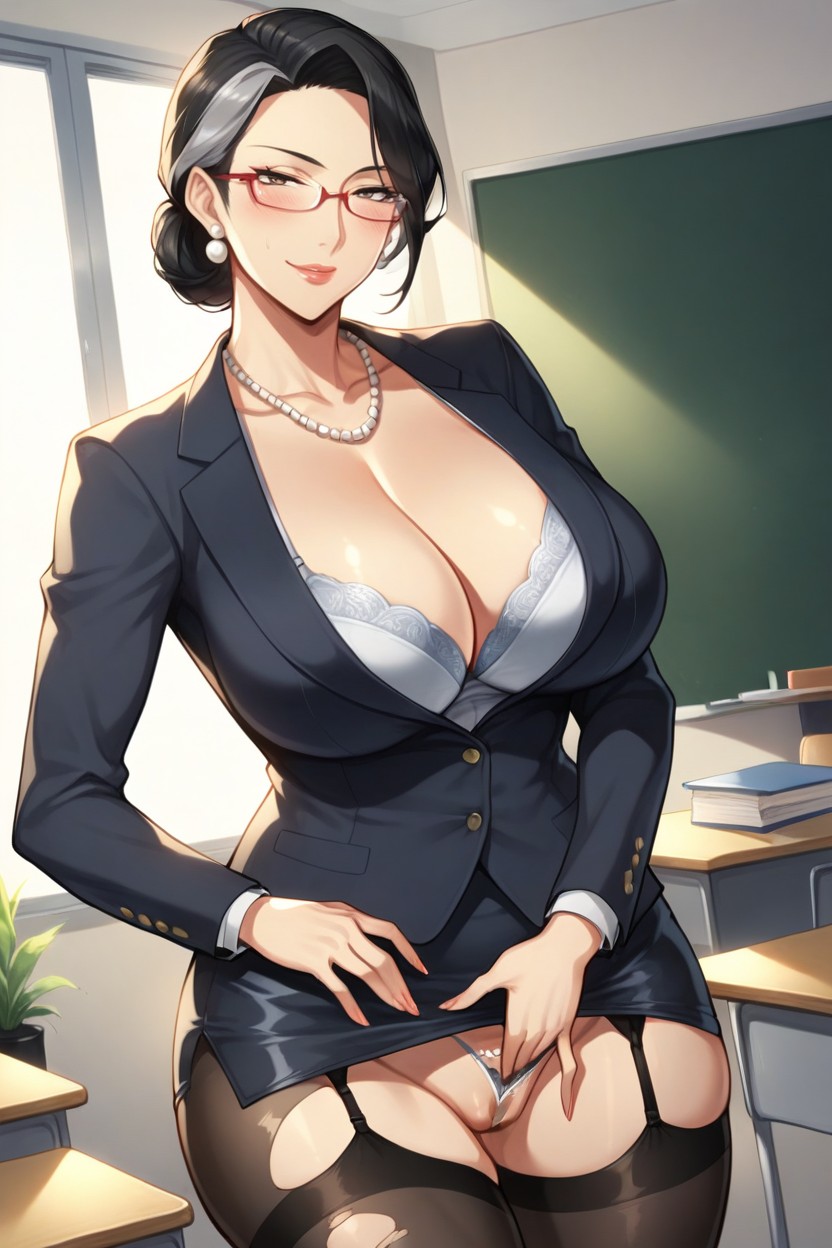 Glossy Lips, Teacher, Thick Thighs Hentai IA