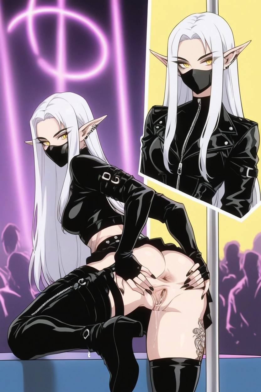 Wet Pussy, Elf, Cream Turtleneck Hentai IA