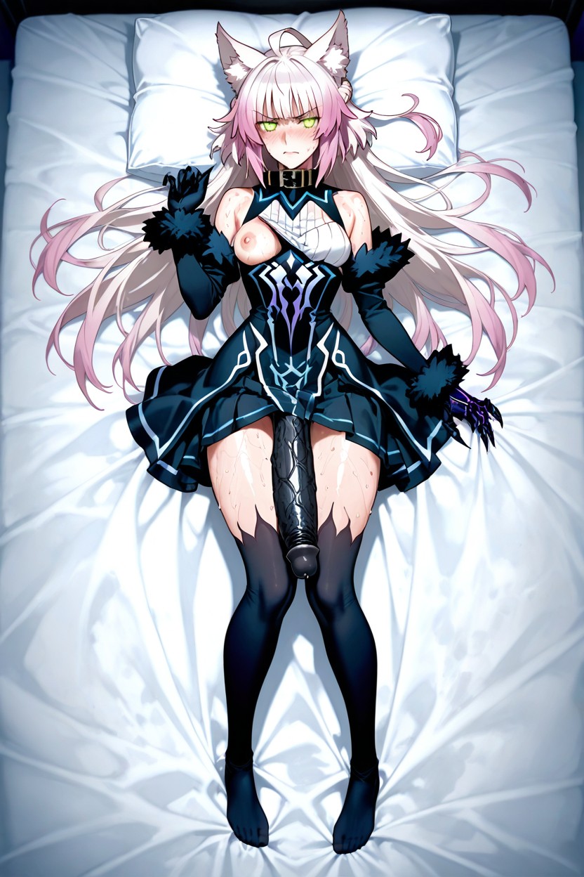 Wrinkled Bedsheet, Perfect Feet, Laying On Bed Hentai AI Porn