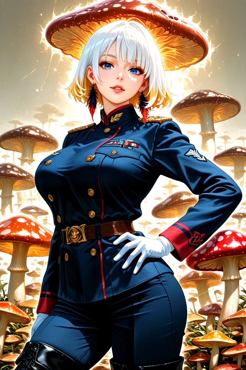 Perfect Body, Brown Belt, High Stand Collar Hentai AI Porn