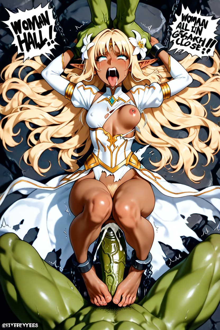 Gold Jewlery Saphir, Thigh Gap, High Resolution Hentai AI Porn