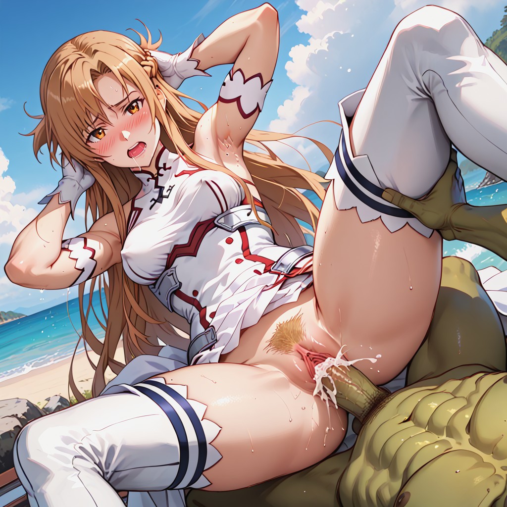 Bending Over, Anime Style, Front View Hentai AI Porn