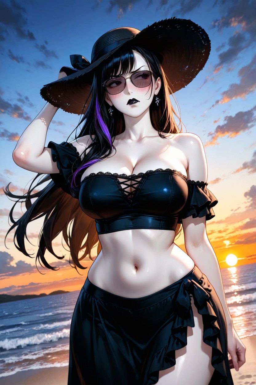 Bust Shot, Cleavage, Solo Hentai AI Porn