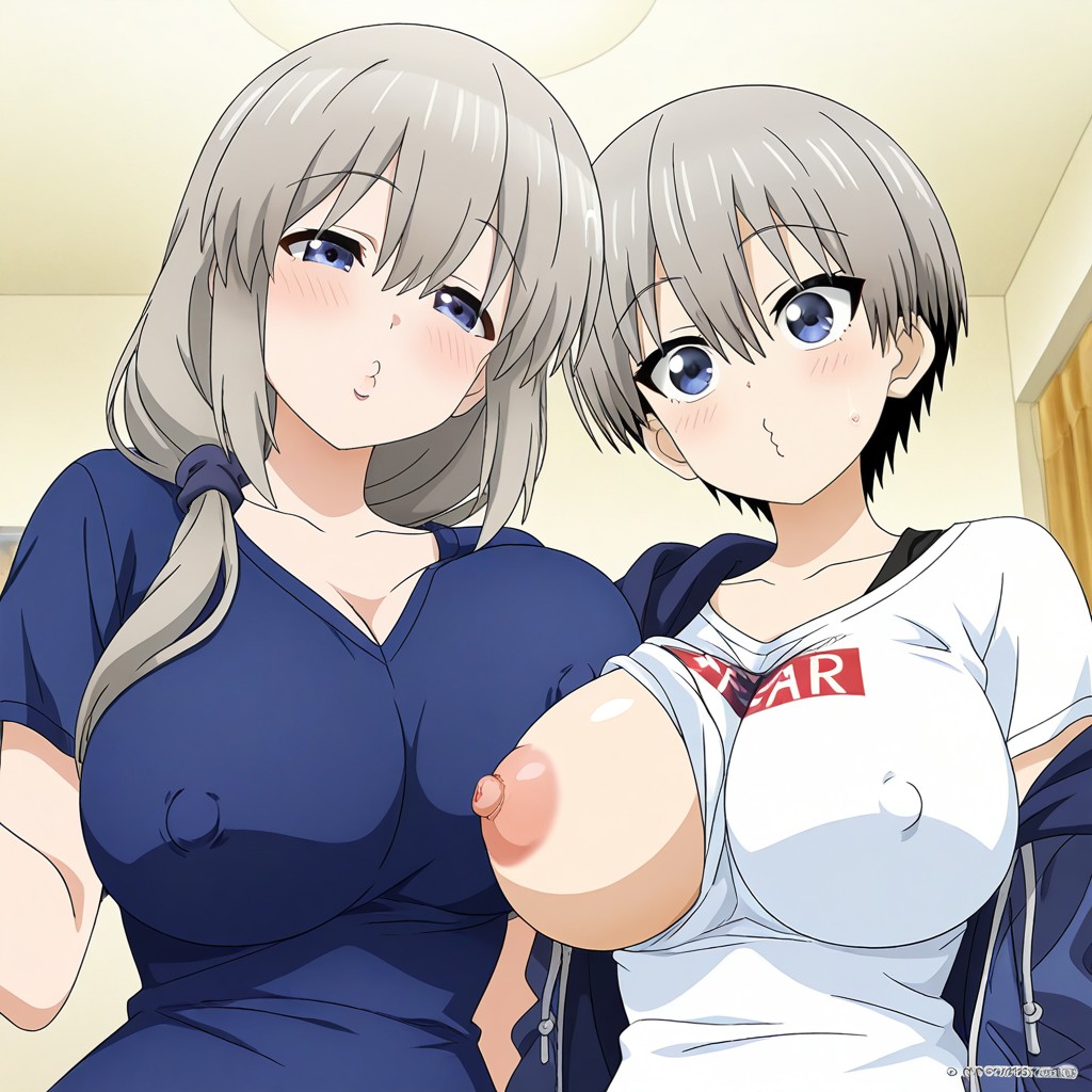 Uzaki Tsuki, Duo, Breast Drop Hentai AI Porn