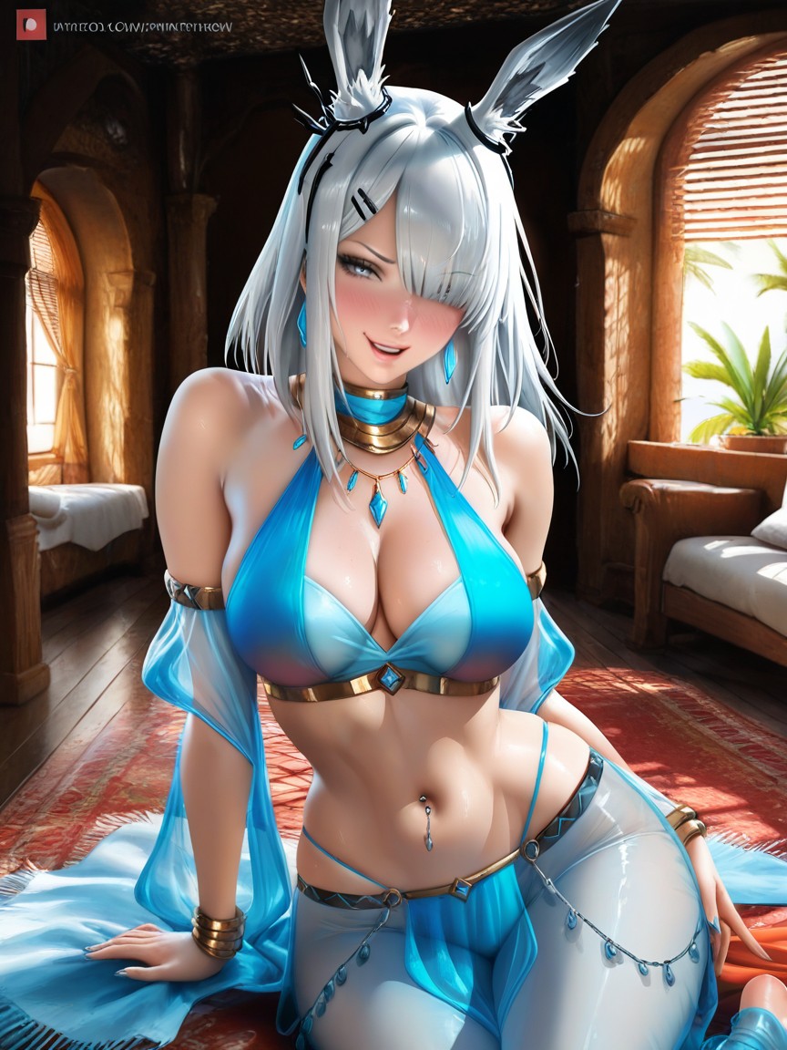 Outside Oasis, Shiny Skin, High Resolution Hentai IA
