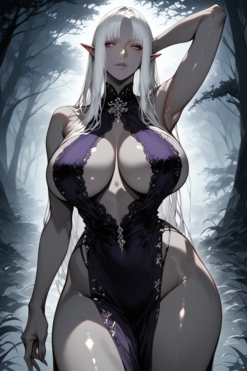 Seductive Dynamic Pose, Legs Spread, Cinematic Atmosphere Hentai IA