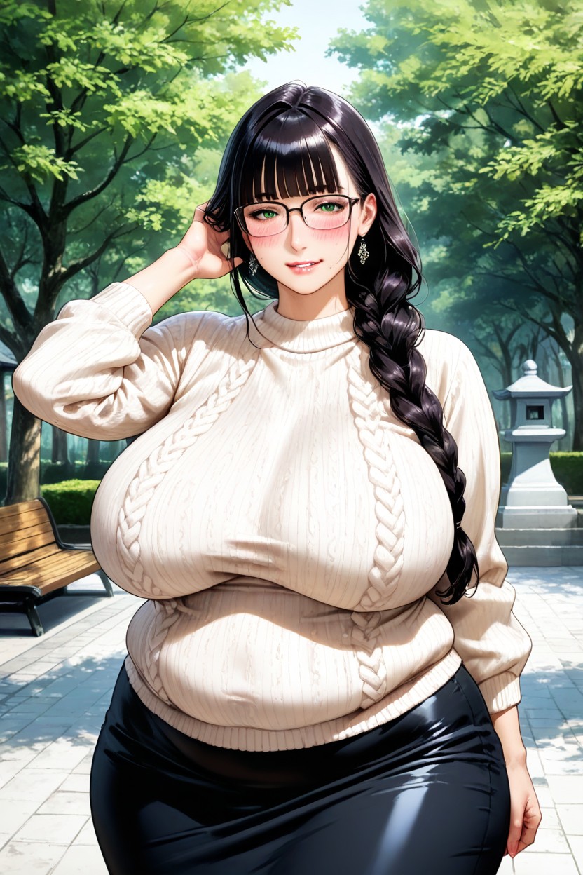 Wide Hips, 일본인, Realistic Body 헨타이 AI 포르노