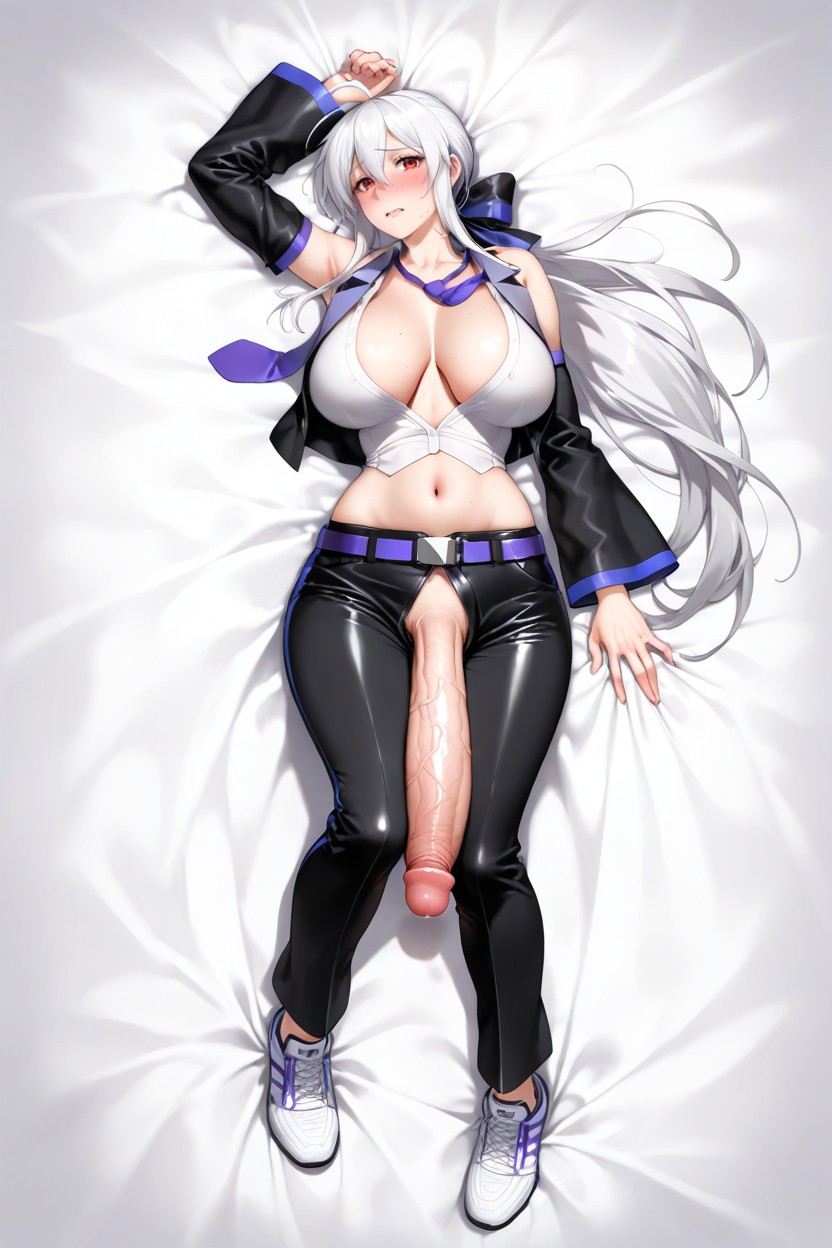 Full-body Vertical Character Illustration, Detailed Feet, Strictly From A Top-down Perspective Hentai AI Porn