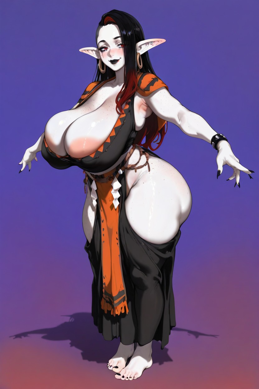 Black Sharp Fingernails, 25+, Smug Smile Hentai IA