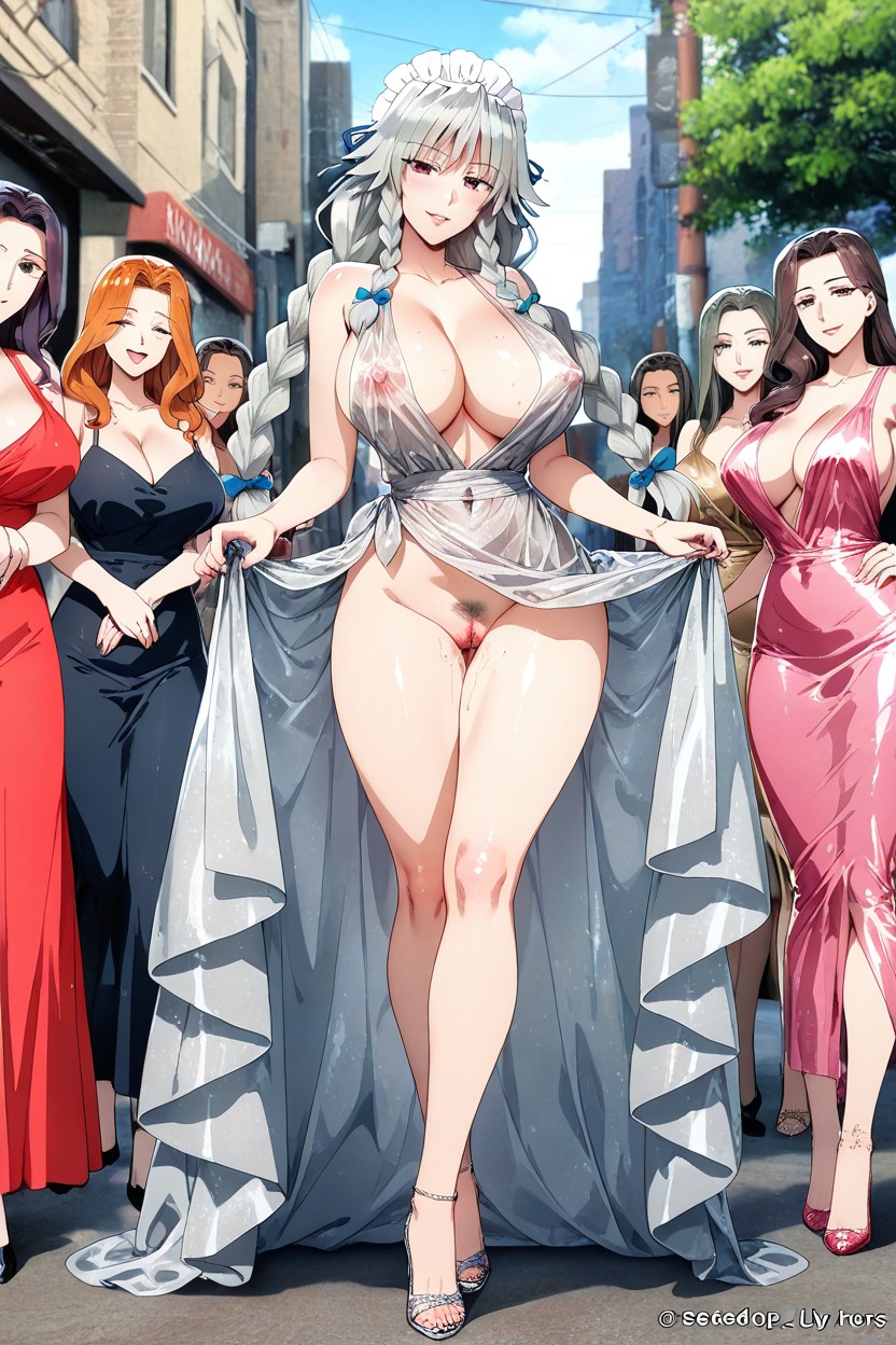 Sluts, Perfect Sexy Grayfia And Slutty Sex Escorts, Looking At Viewer Hentai IA