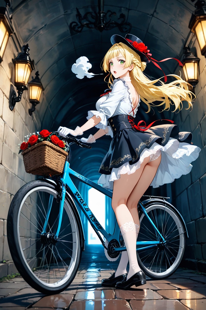 Cinematic, White Lace Socks, Swirling Holographic Universe Hentai AI Porn