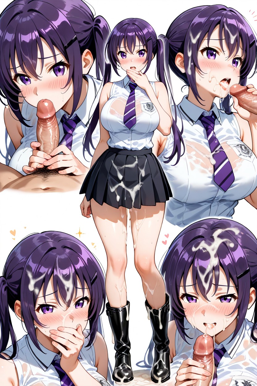 Standing, Excessive Cum, A Lot Of Used Condom Hentai AI Porn