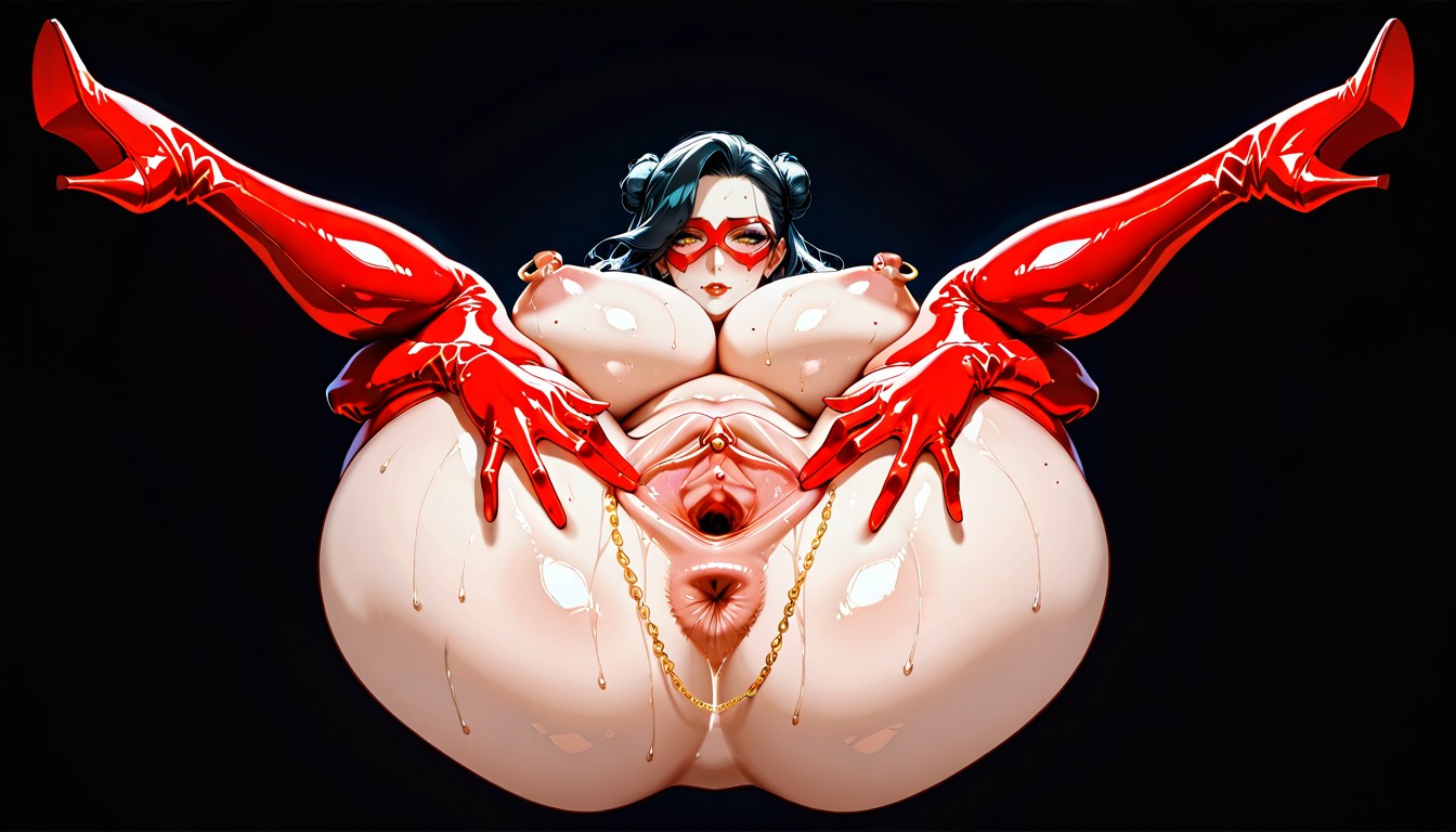 Extremely Huge Breasts, From Below, Japanese Idol Face Hentai AI Porn