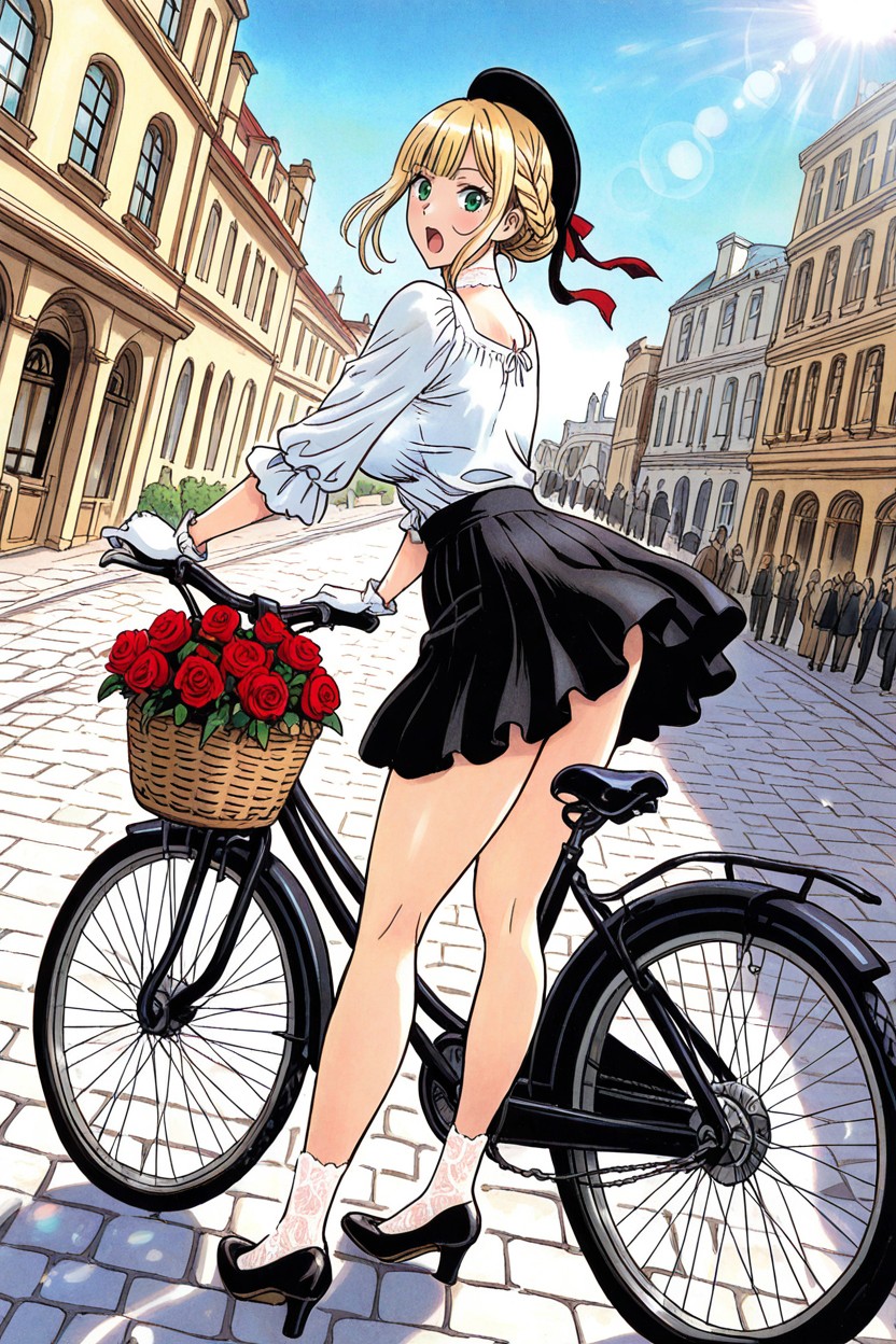 Skinny, In Ancient Parisian Town, Renaissance Era Hentai AI Porn