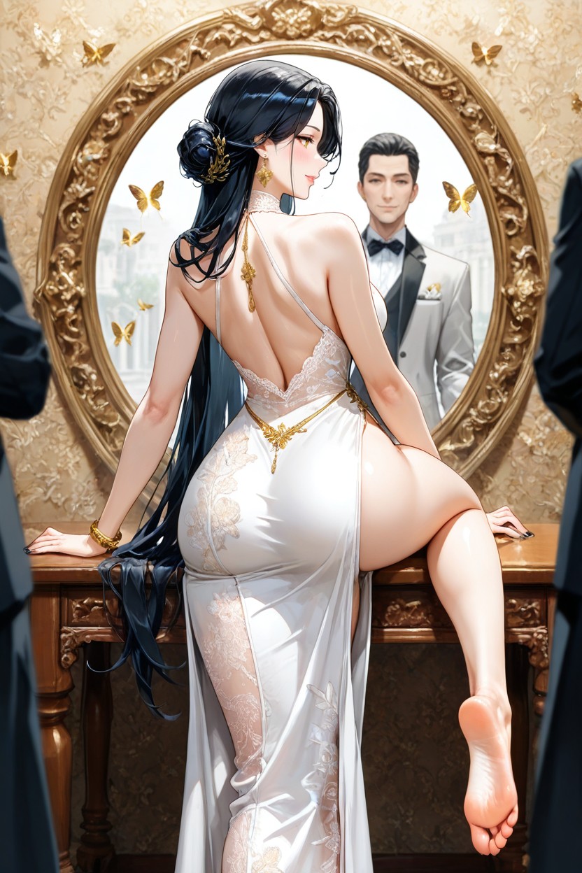 Delicate Feet, Perfect Feet, Delicate Lace Chest Panel Hentai AI Porn