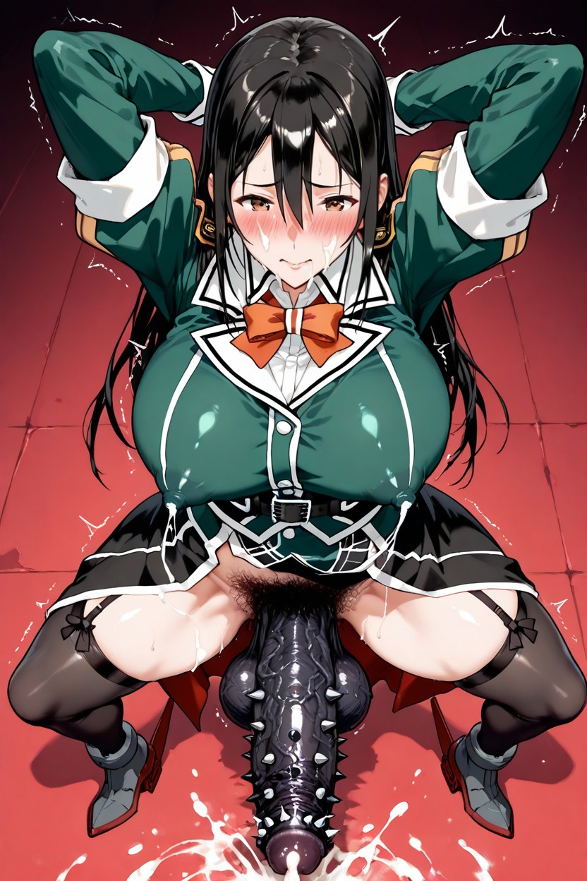 Futanari, Heavy Hyper Sagging Testicles, Massive Throbbing Penis Hentai AI Porn