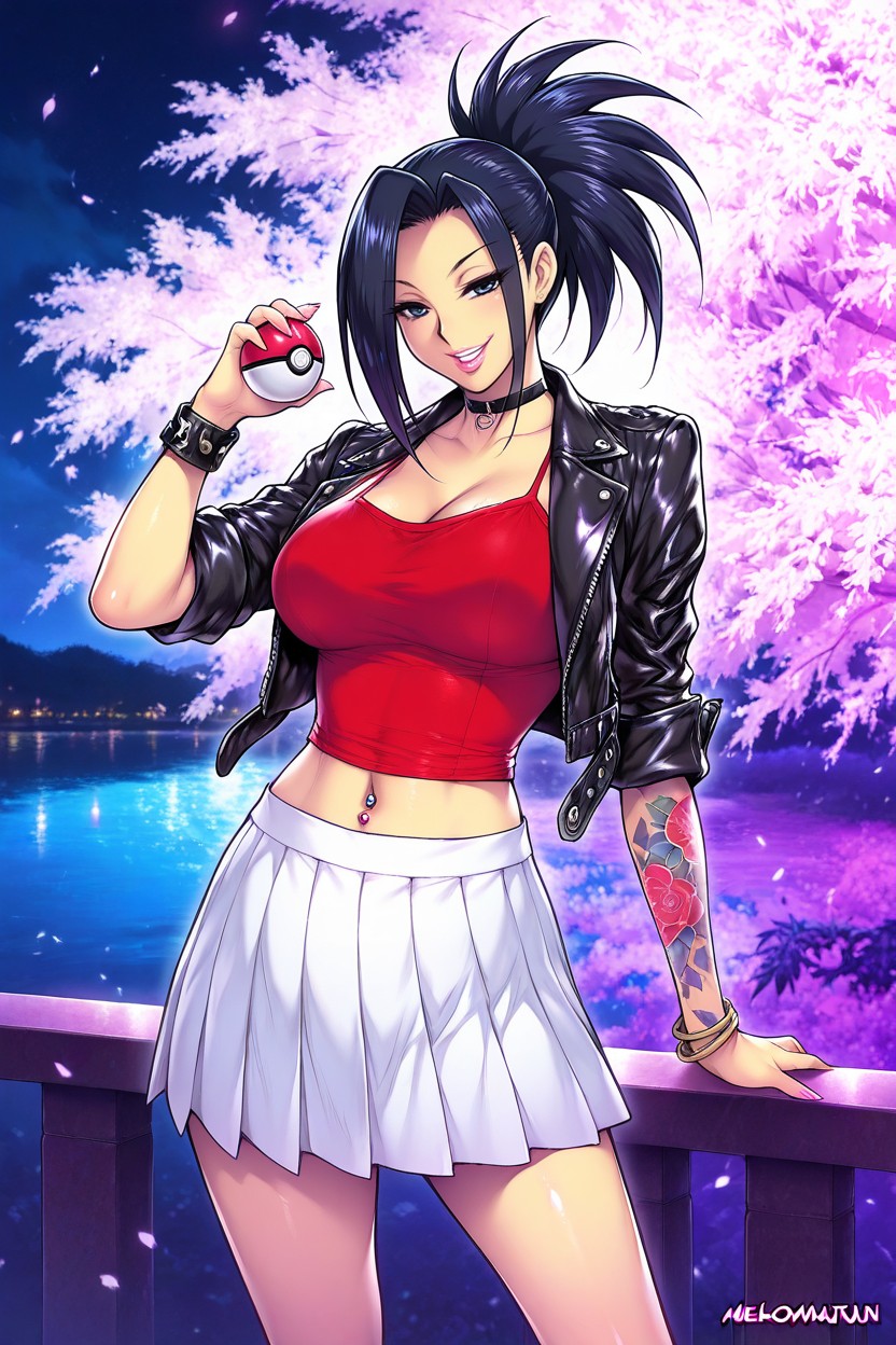 Standing, Choker, Lake Hentai AI Porn