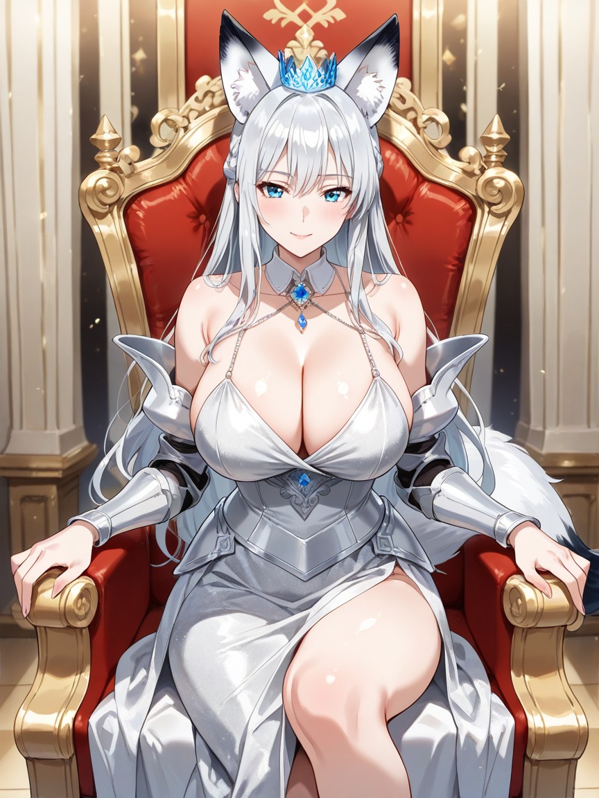 Female Knight Bending Over To Whisper In Queen’s Ear, Break, One Queen And One Female Knight Hentai IA