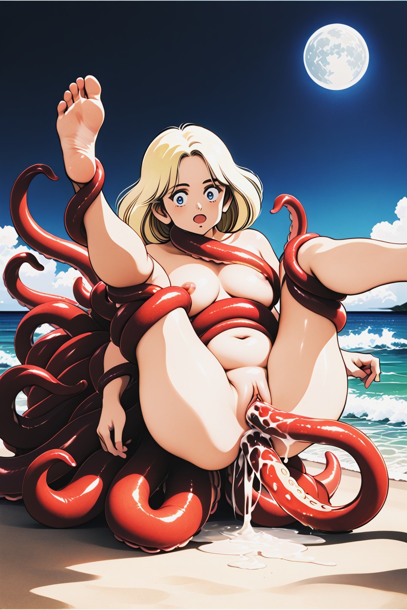 Cum, Octopus, Surprised Look Hentai IA