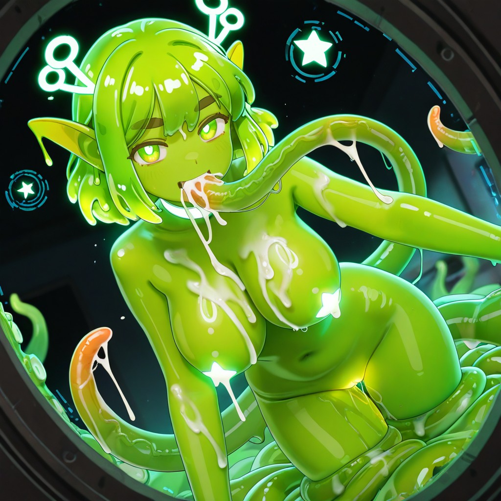 Cumshot, Shiny Skin, Portal Opening Hentai AI Porn