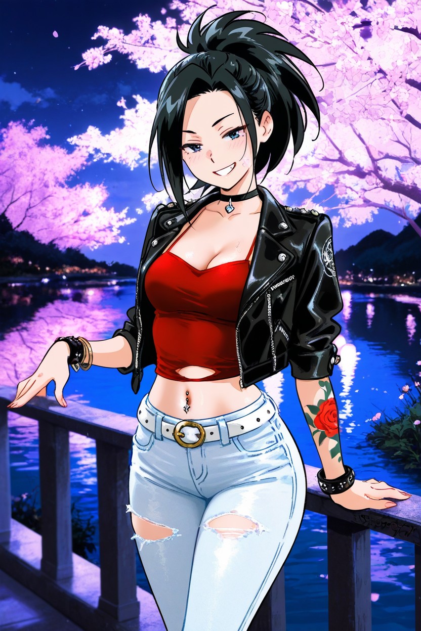 Lake, Black Hair, Choker Hentai AI Porn
