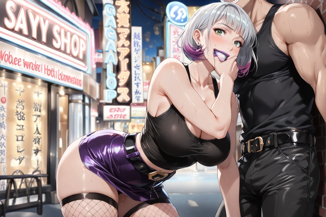 Cyberboy Style, Signs Say Brothel, Girl Hentai AI Porn