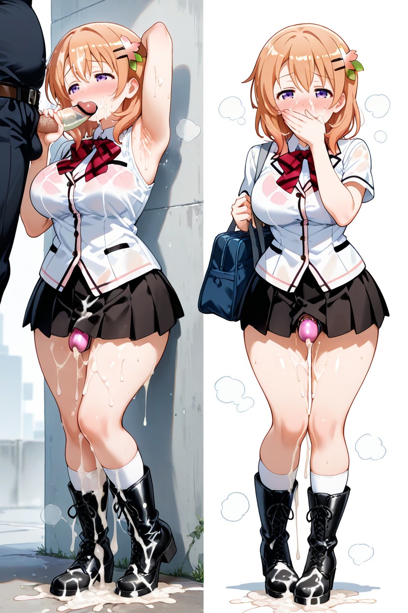 Semen Soaked Boots, Drinking Semen, Wet Clothes Hentai AI Porn