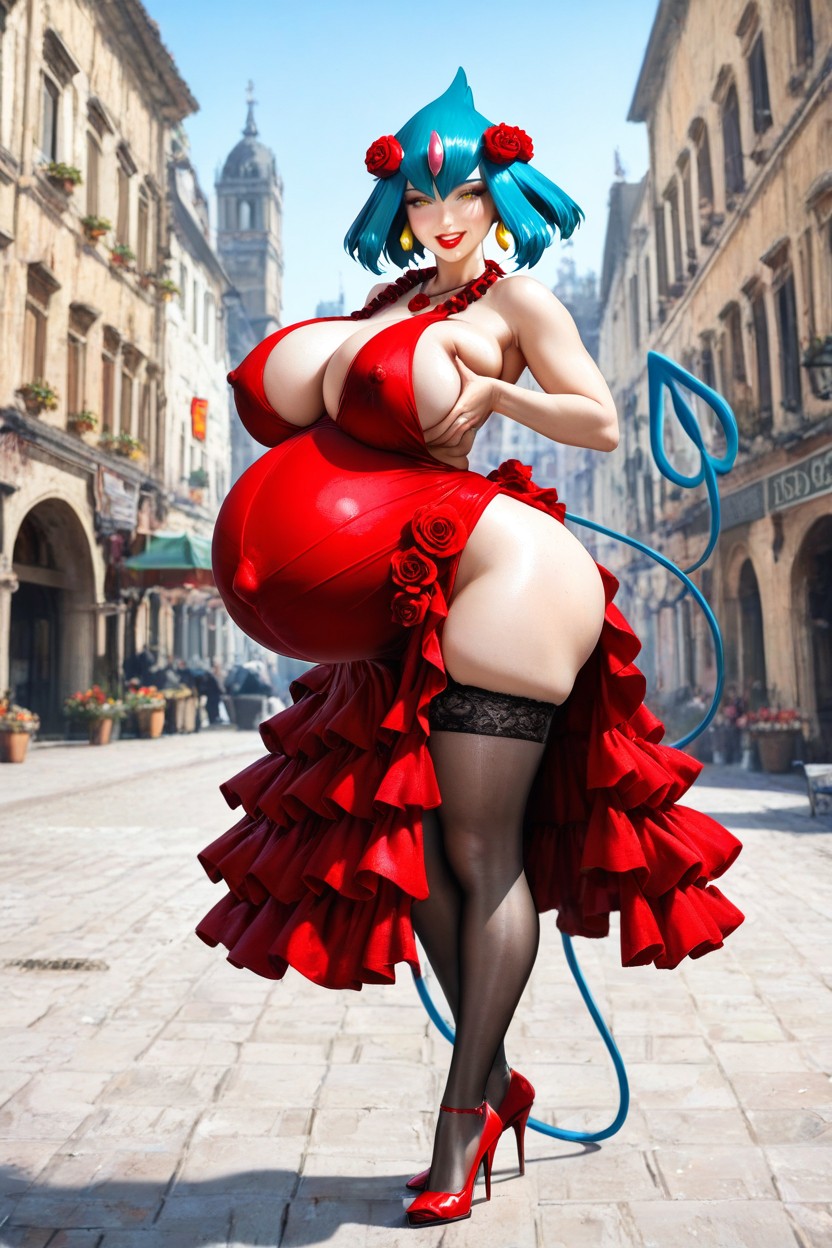 City, Highly Detailed, Long Eyelashes Hentai AI Porn