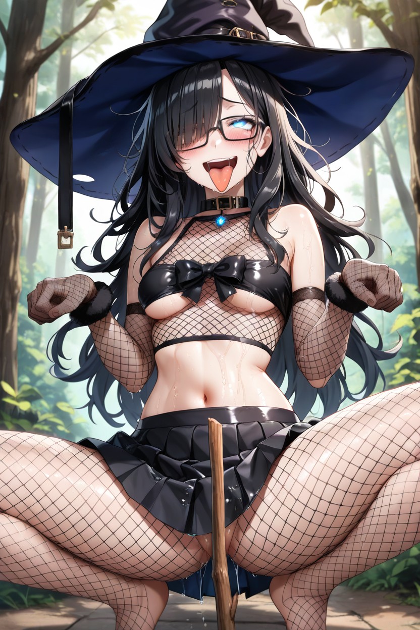Pechos Pequeños, Lift Eyebrows, Spread Legs Hentai IA