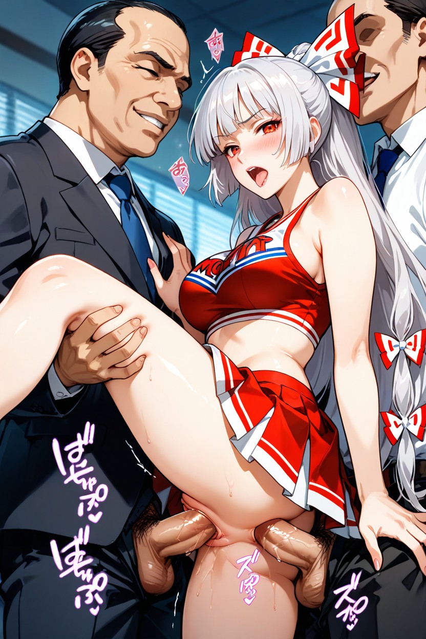 Office, Reverse Spooning Position Anal Sex, Close Eyes ヘンタイAIポルノ