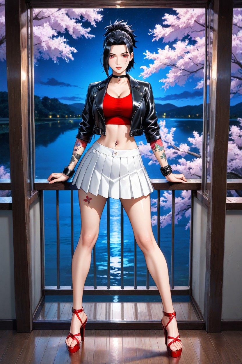 Wide Stance, Haruno Sakura, Red Bikini AI黃漫