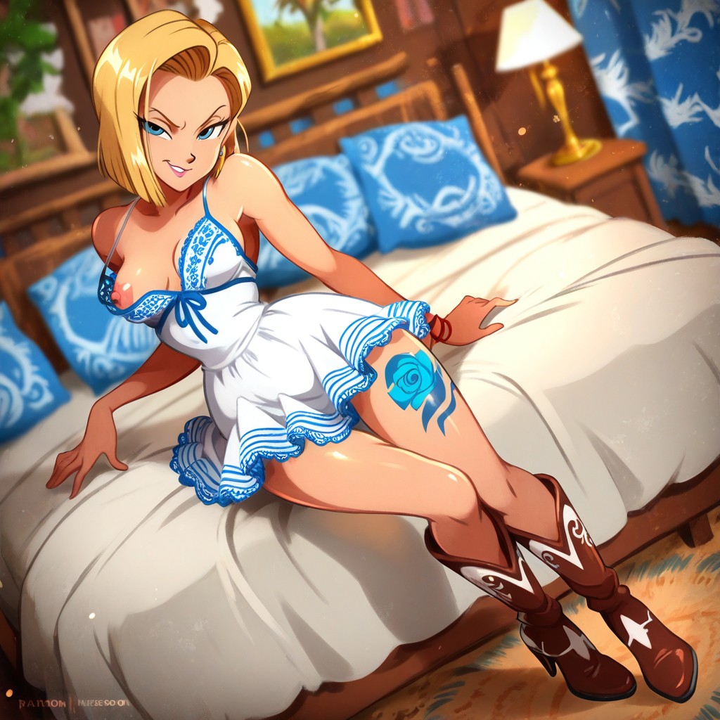 Slightly Medium Breasts, Perfect Gorgeous Stunning Female, Dynamic Angle Hentai IA