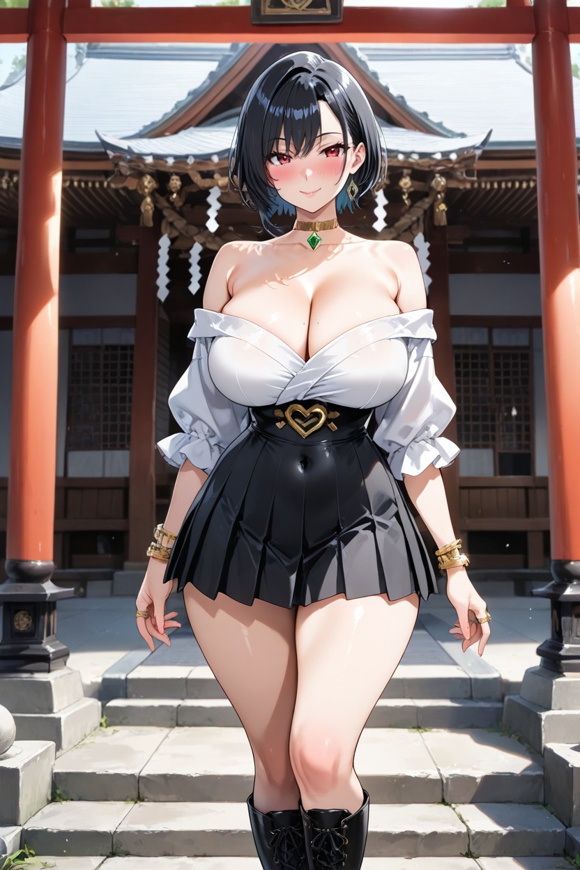 Gray Neck Warmer, Perfect Navel, Second In Her Class Hentai IA