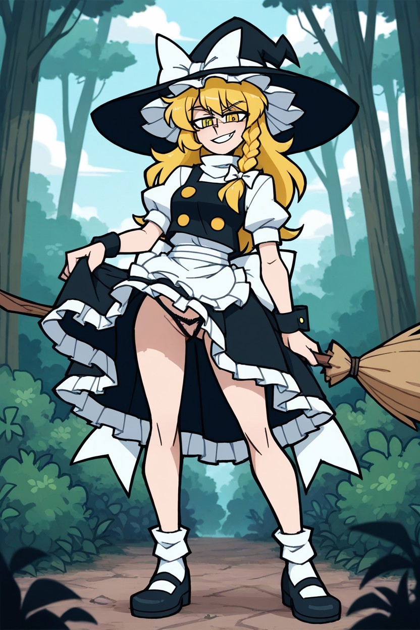 Black Vest, Waist Apron, Forest Hentai AI Porn