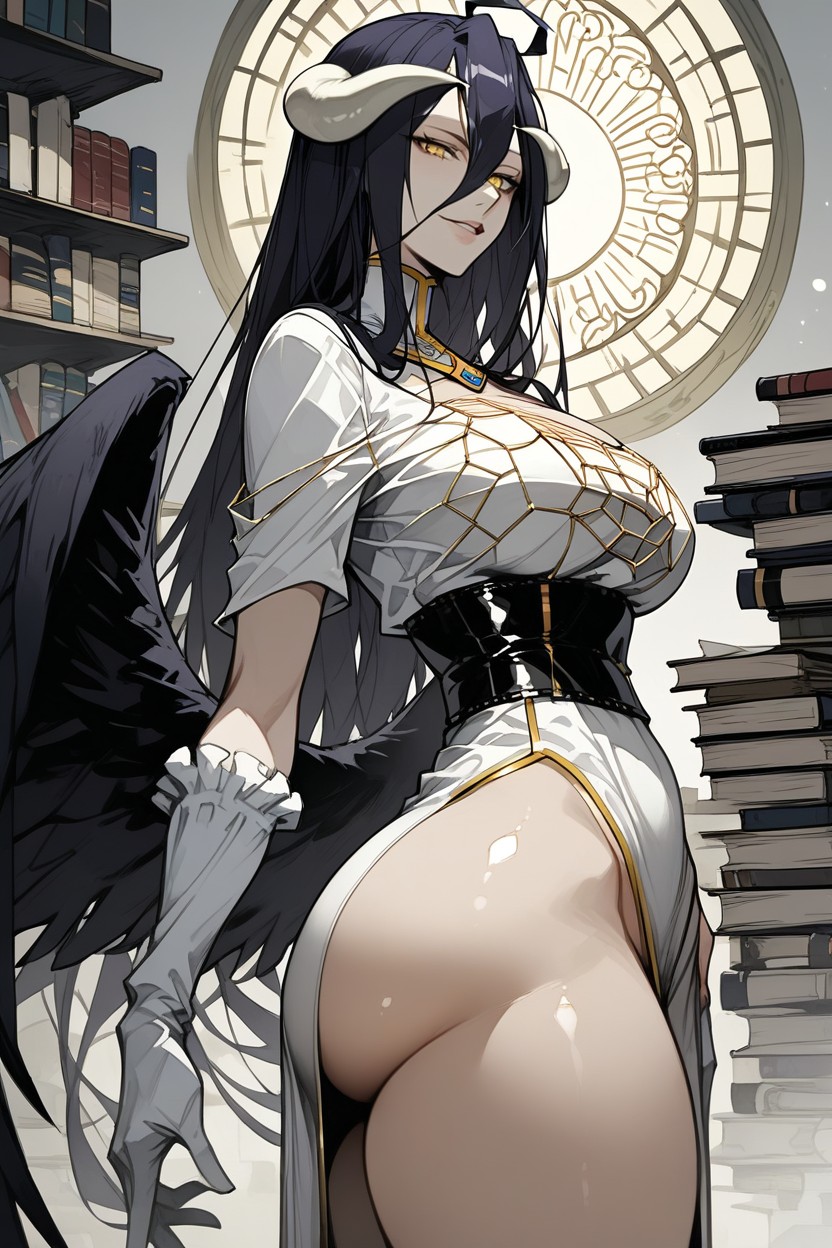 Bulging Ass, Round Buttocks, Pale Skin Lamp-lit Hentai IA