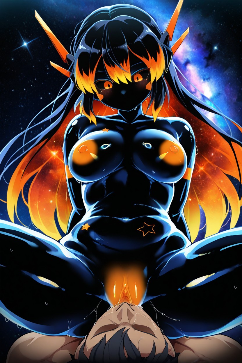 No Planets, Orange Eyes, Space Hentai AI Porn